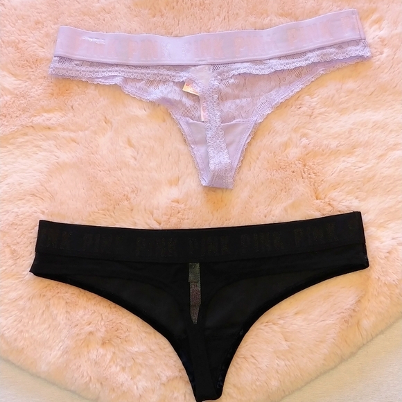 SOLD! Brand New 2 Thongs PINK - Victoria's Secret - Picture 2 of 4